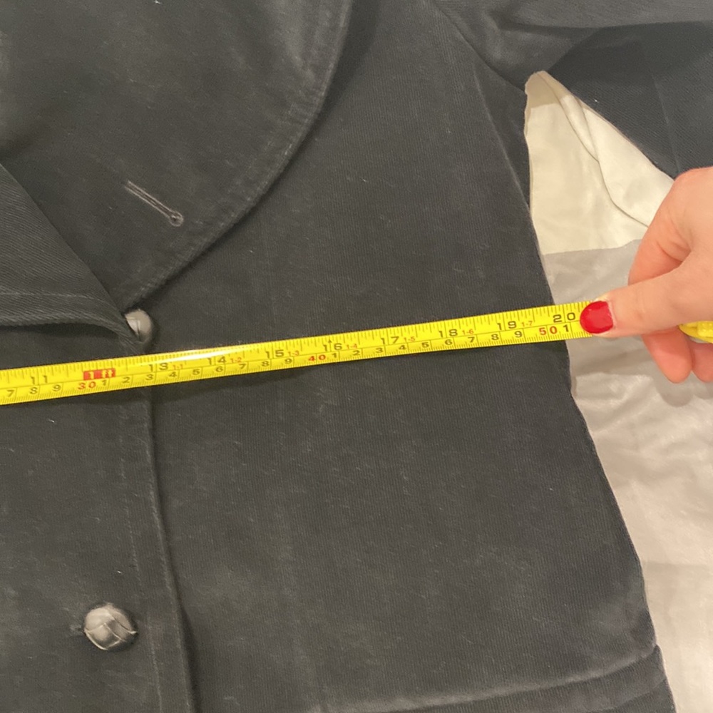 Yves Saint Laurent vintage- black corduroy mens jacket with leather knot buttons - Picture 10 of 11